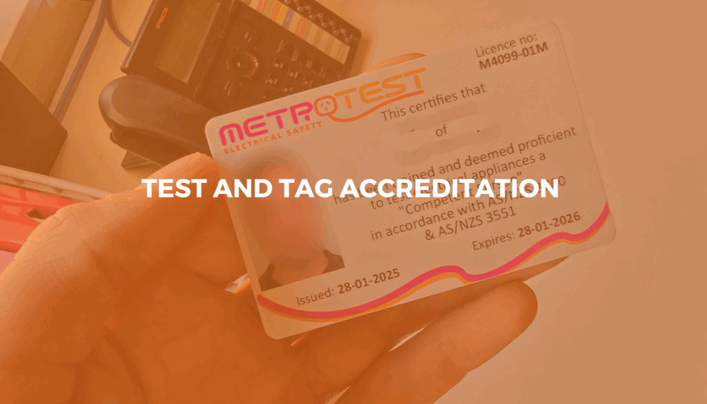 Test and tag accreditation 1 Test and tag accreditation 1